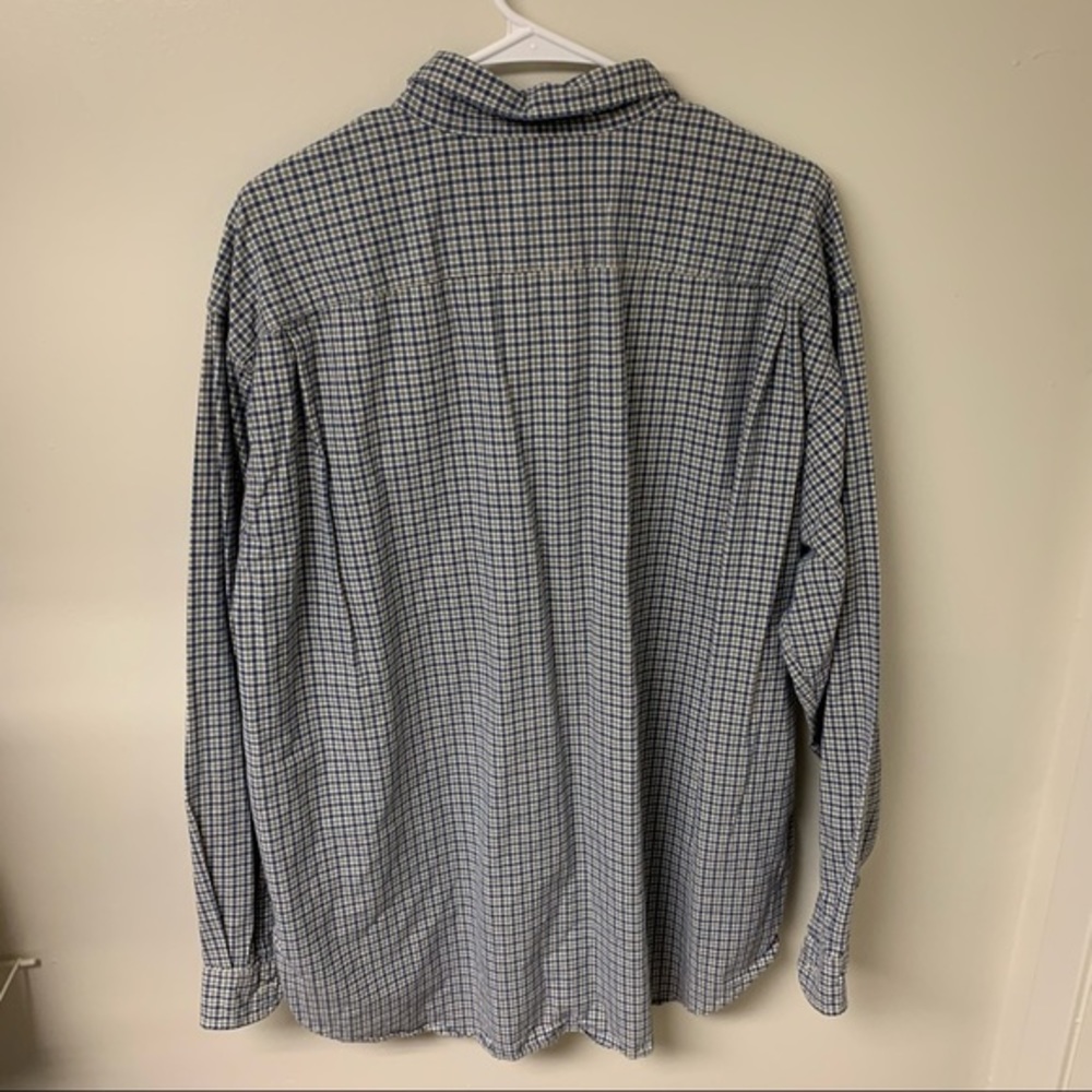 Abercrombie & Fitch 100% Cotton Blue/White Plaid Button Down Shirt Size‎ Large - Picture 4 of 5